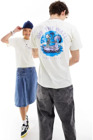 Vans Beer float back print t-shirt in off