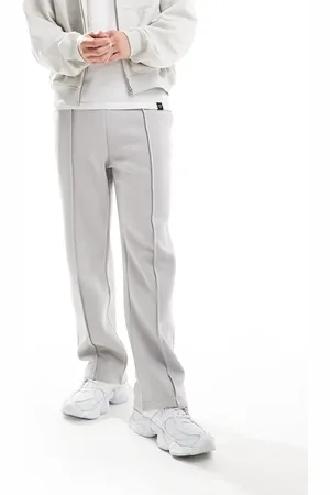 Bershka Wide leg pintuck jogger in