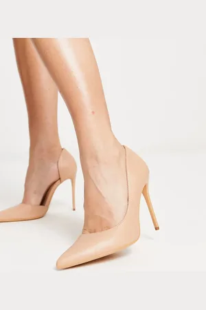 Truffle Collection Stiletto heeled court shoes in beige