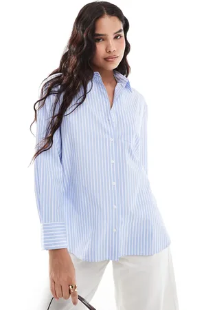 Stradivarius Oversized shirt in stripe