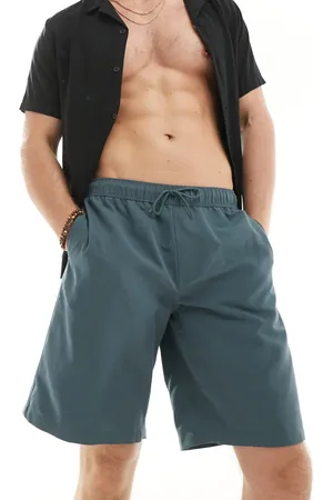 ASOS Swim shorts in long length in charcoal