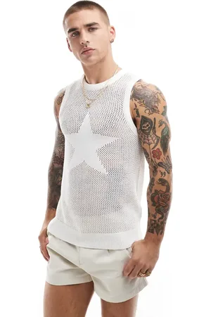 Bershka Knitted star vest in