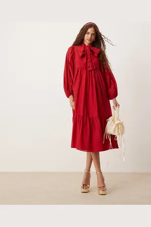 Sister Jane Bow shirt midaxi dress in