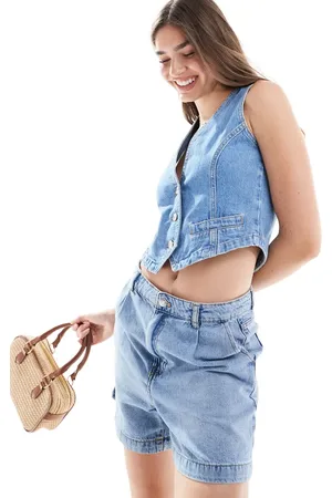 ASOS Denim western waistcoat in mid