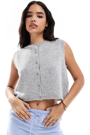 ASOS Fluffy knit waistcoat in