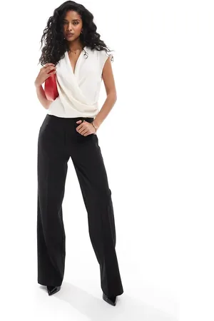 MANGO Wrap front sleeveless satin shirt in