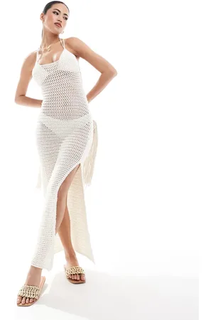 Miss Selfridge Crochet strappy maxi dress