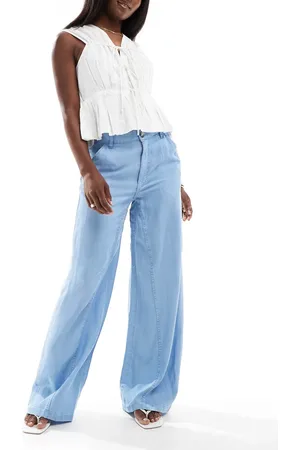 MANGO Relaxed lightweight co-ord denim jeans in light