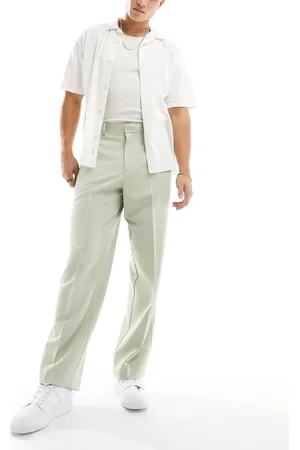 ASOS Wide leg smart trousers in sage