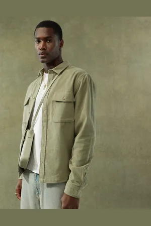 ASOS Cord overshirt in khaki