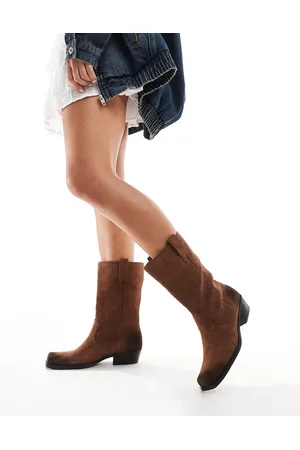 Pull&Bear Suede mid calf boots in