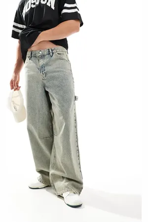 ASOS Super baggy carpenter jeans with vintage tint