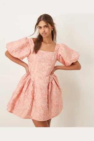 Sister Jane Dream square neck jacquard mini dress in