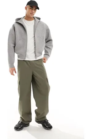 Weekday Simon scuba zip through hoodie in melange