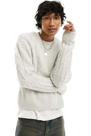 Weekday Jesper wool blend jumper in off