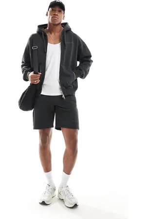 The Couture Club Co-ord raw seam zip through hoodie in charcoal