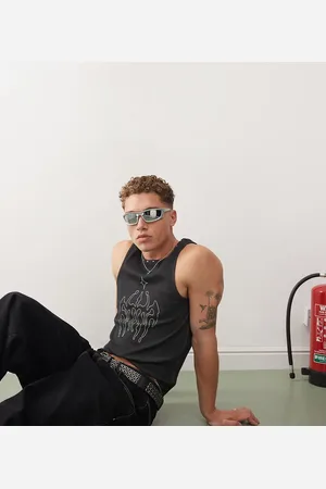 COLLUSION Studded vest in muscle fit