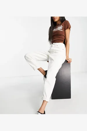 Topshop Original high rise Mom jeans in off