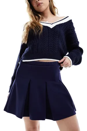 Pieces® Pleated mini skirt in
