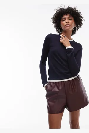 MANGO Double layer long sleeve top in