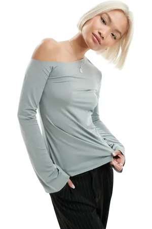 Weekday Kiara one shoulder long sleeve top in