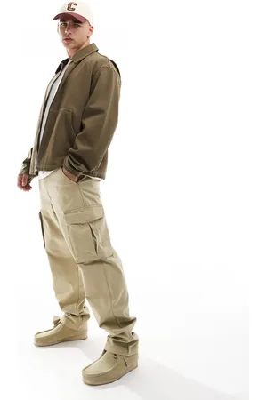 Wrangler Casey Jones workwear relaxed fit twill cargo trousers in beige