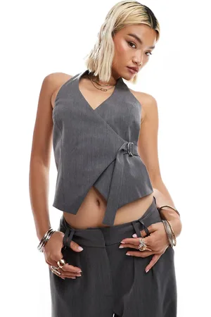 COLLUSION Co-ord tailored fitted waistcoat in charcoal