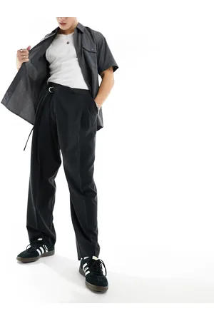 ASOS Wide leg smart trousers with asymmetric waist detail in