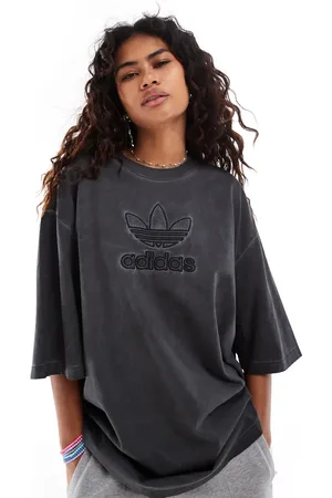 adidas Adilenium oversized trefoil tee in