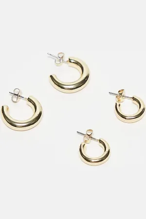 Pieces® 18k plated 2-pack everyday hoop earrings in