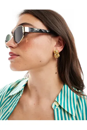 Stradivarius Rimless oval sunglasses in