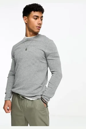Only & Sons Crew neck textured knit jumper in