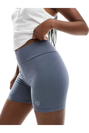 Miss Selfridge Legging short co-ord in washed blue