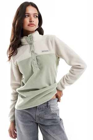 Columbia Benton Springs II half snap pull over fleece in dark stone and safari