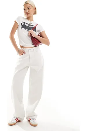 COLLUSION X001 antifit jeans in ecru - STONE