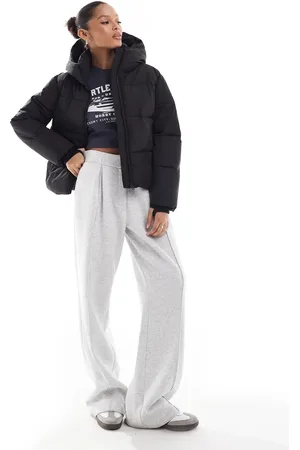 Stradivarius Padded jacket with hood in