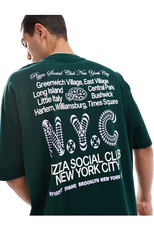 ASOS Oversized t-shirt in scarab with city back print