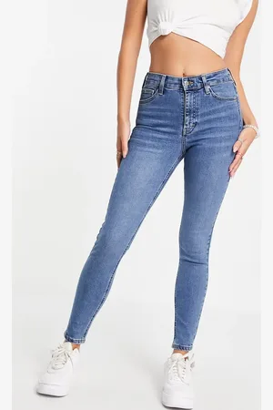 Topshop High rise Jamie jeans in mid