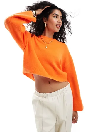 ASOS Crew neck boxy jumper with wide cuff in