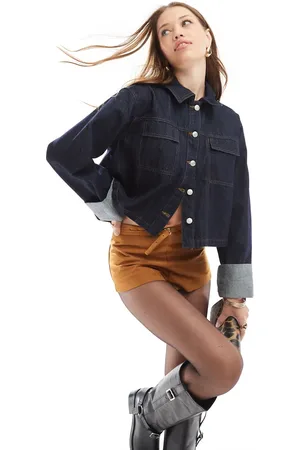 ASOS Denim jacket with turn up in indigo