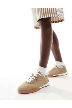 ASOS Downtime football style trainer trainer in beige