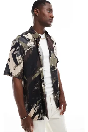 ASOS Relaxed shirt with abstract print in