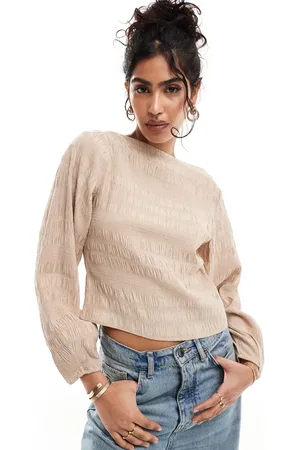 & OTHER STORIES Textured blouse in beige
