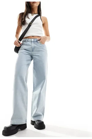Weekday Ample low waist baggy fit jeans in opulent