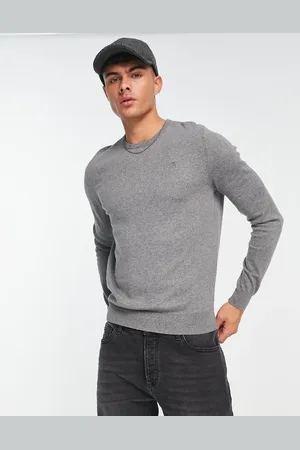 SCALPERS Round neck jumper in melange