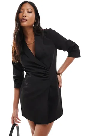 Miss Selfridge Tailored ruched side blazer dress in