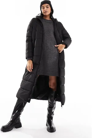 Noisy May Longline padded coat with hood in