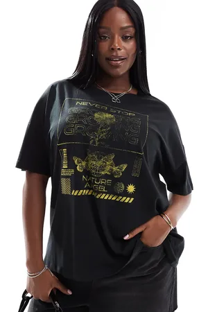 Noisy May Boxy fit t-shirt with angel back print in