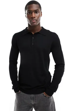 Only & Sons Knitted long sleeve polo in