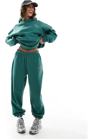 Kaiia Pink logo cuffed joggers co-ord in dark
